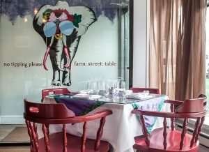 Restaurant with Funky Wall Designs and Sayings